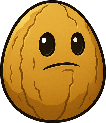 Wallnut del videojuego plantas vs zombies.
In-Game asset.  No shadows