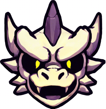 The dragon has much bigger yellow pupils