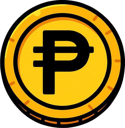 Que sea tipo una moneda que tenga el signo peso él medio.
In-Game asset.  2d.  High contrast.  No shadows