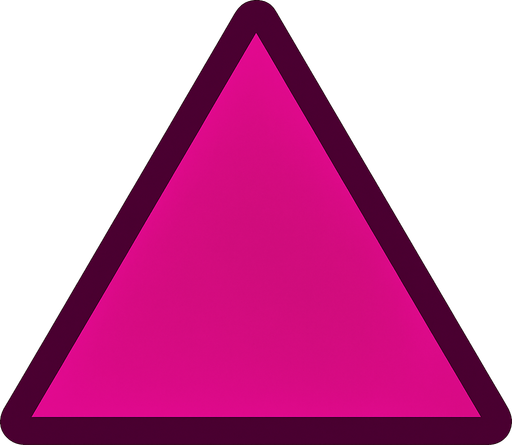 triangulo rosa oscuro.
In-Game asset.  2d.  High contrast.  No shadows