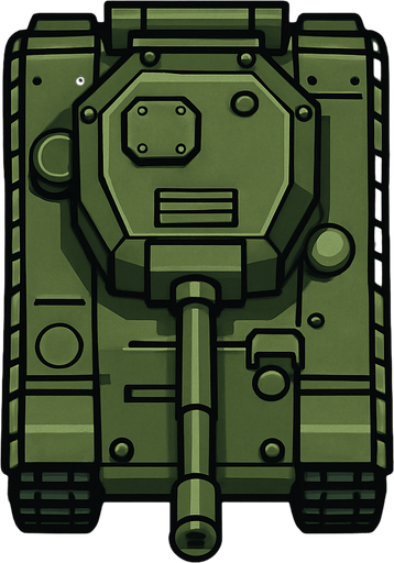make a bird's eye view tank.
In-Game asset.  2d.  High contrast.  No shadows