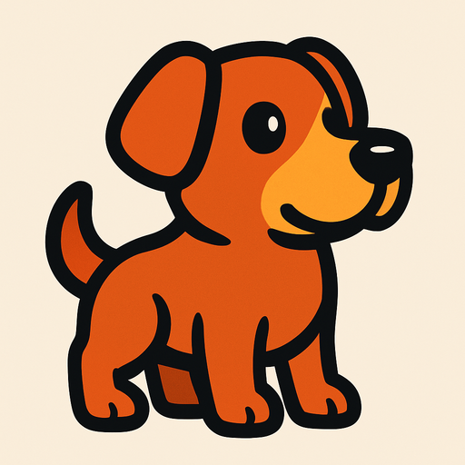 dog.
In-Game asset.  2d.  High contrast.  No shadows