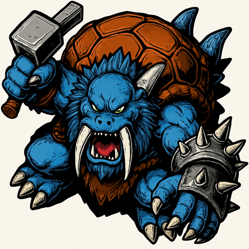 Zudomon, visto desde arriba, calidad y detalles altamente épicos, fidelidad al concepto original
In-Game asset.  2d.  High contrast.  No shadows