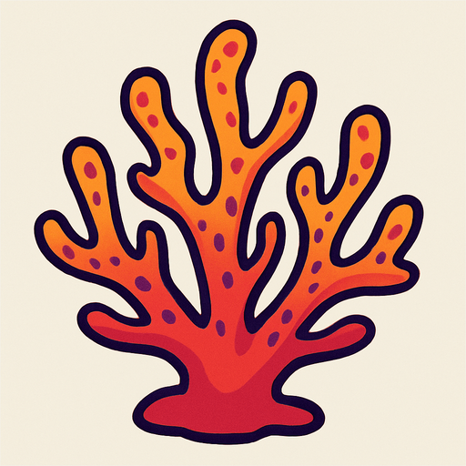 Coral.
In-Game asset.  2d.  High contrast.  No shadows