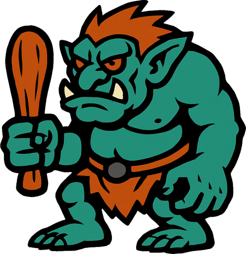 Troll enemy.
In-Game asset.  2d.  High contrast.  No shadows