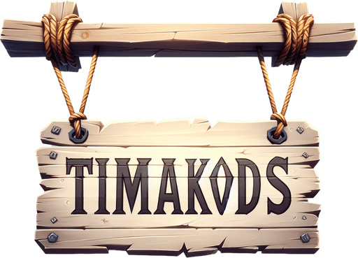 вывеска на двух ниточках с надписью: TImakovDS.
Single Game Texture. In-Game asset. 2d. Blank background. High contrast. No shadows.