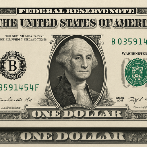 Photorealistic dollar, front view