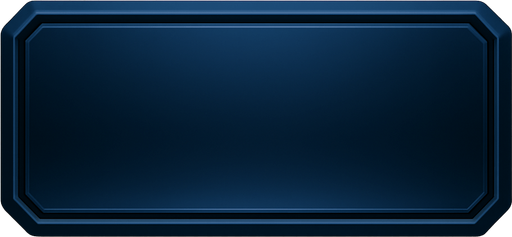premium quality rectangular button background, 500x150 px, clean futuristic tech design, subtle gradients, beveled edges, slight inner glow, dark metallic blue tones, minimal and elegant, no text, no icon, transparent background.
In-Game asset.  2d.  High contrast.  No shadows