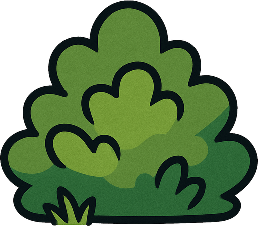 Shrub.
In-Game asset.  2d.  High contrast.  No shadows. Very simple