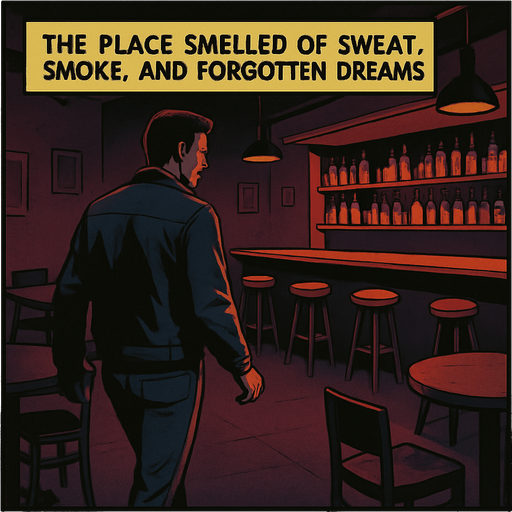 yazıyı güncelle "The place smelled of sweat, smoke, and forgotten dreams."