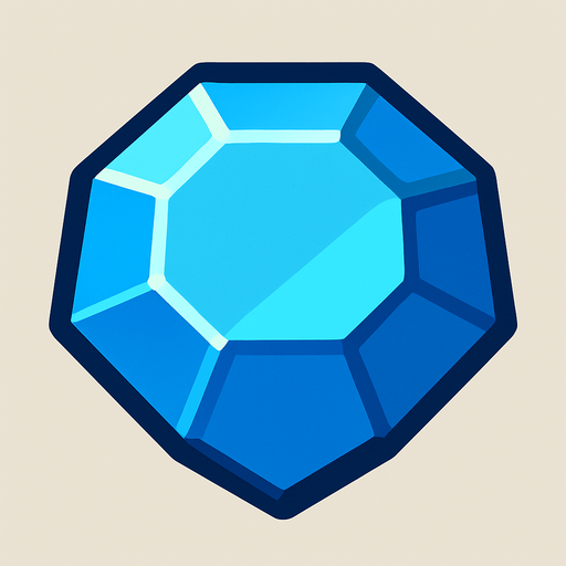 Gem.
In-Game asset.  2d.  High contrast.  No shadows