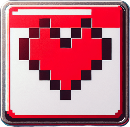 simple red and white magnet.
video game style