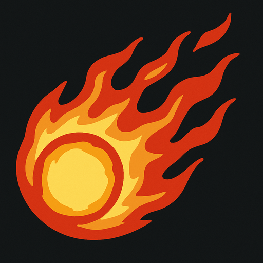 Fireball.
In-Game asset.  2d.  High contrast.  No shadows