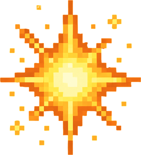 8bit energyParticle.
In-Game asset.  2d.  High contrast.  No shadows