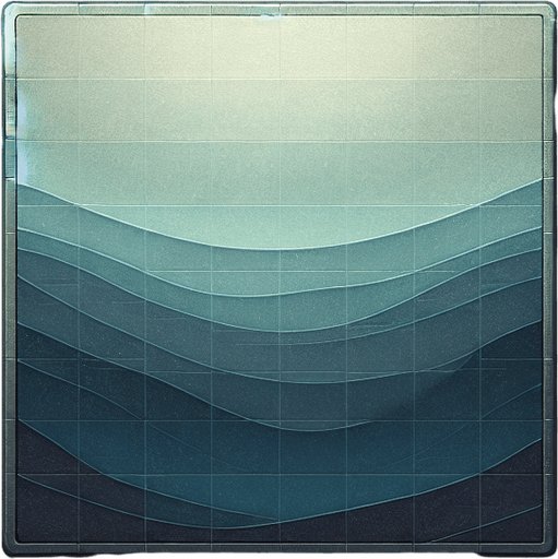 Generate a high-quality asset representing a **single square background tile** for a match-3 game cell, inspired by the cell interiors in the provided Candy Crush screenshot, but made **significantly more transparent**.

*   **Shape:** A perfect **square**.
*   **Base Appearance:**
    *   **Color:** A **muted, desaturated, cool grey-blue** or **dark teal-grey**.
    *   **Texture:** Contains an **extremely subtle, fine-grained texture** (like faint diagonal lines or uniform digital noise) integrated into the color.
*   **Transparency:** The key feature is **increased translucency**. The tile should be **moderately to significantly see-through**, allowing layers placed underneath it to be clearly visible. It should *not* be fully opaque like the original screenshot implies, nor fully transparent (invisible). Aim for roughly **40-60% opacity**.
*   **Lighting:** Maintain **soft, even, ambient lighting** across the surface of the square. No internal highlights or shadows within the tile.
Single Game Texture.  In-Game asset.  2d.  Blank background.  High contrast.  No shadows