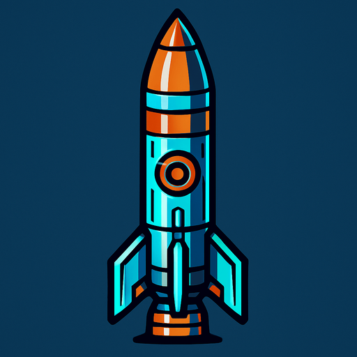 roket mermisi dik bir şekilde 90 derece sci-Fİ.
In-Game asset.  2d.  High contrast.  No shadows