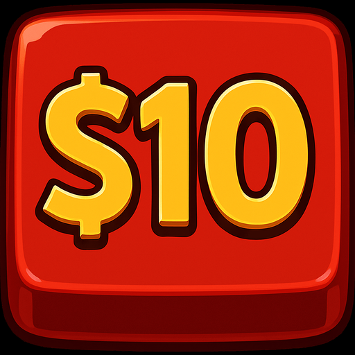 Change the button to say $10 and make it square.