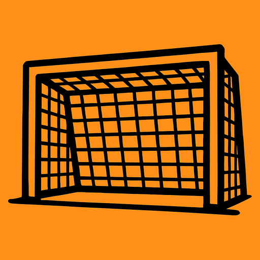 top football goal.
In-Game asset.  2d.  High contrast.  No shadows
