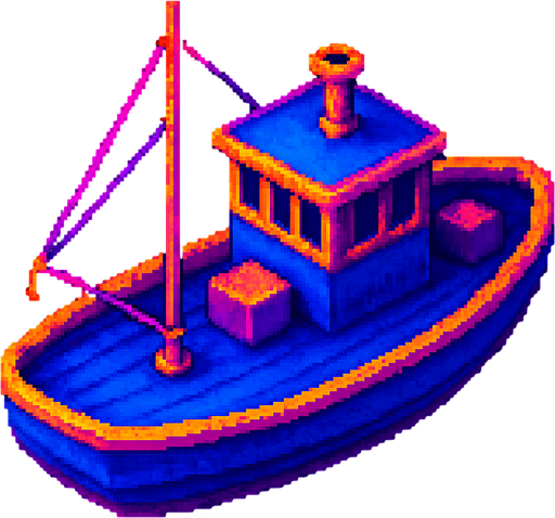 This same boat 3/4 top view facing south.