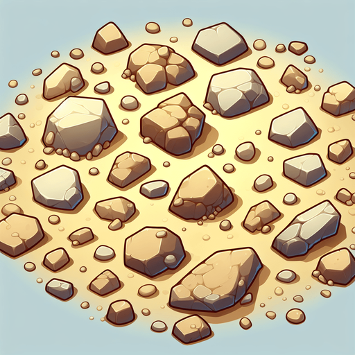 hafif taşlı zemin. üstten görünüm. cartoon