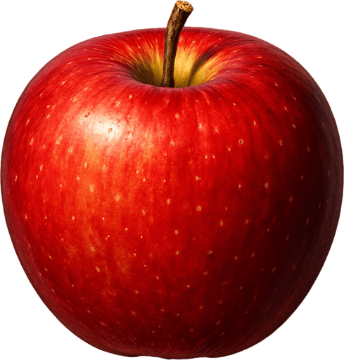ultra realistic apple.
In-Game asset.  2d.  High contrast.  No shadows