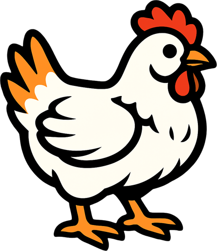 Chicken
Alive.
In-Game asset.  2d.  High contrast.  No shadows