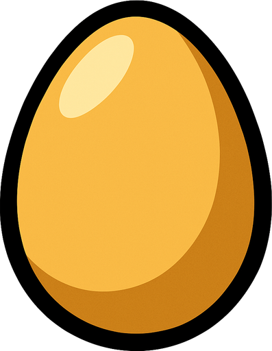 Egg.
In-Game asset.  2d.  High contrast.  No shadows