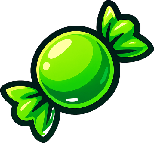 candy green.
In-Game asset.  2d.  High contrast.  No shadows