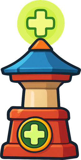 healTowerAsset.
In-Game asset.  2d.  High contrast.  No shadows