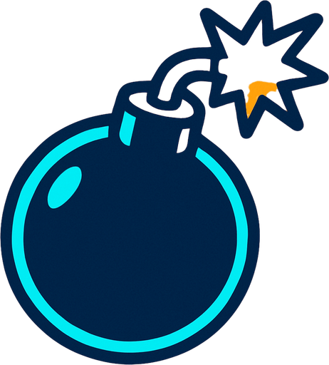 bomba.
In-Game asset.  2d.  High contrast.  No shadows