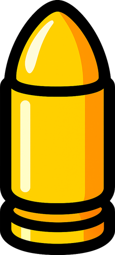 yellow bullet.
In-Game asset.  2d.  High contrast.  No shadows