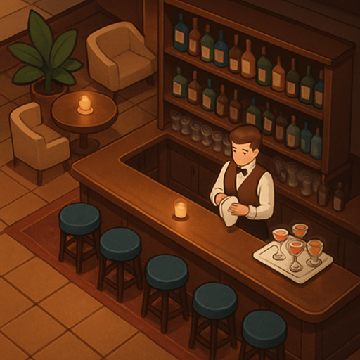 hotel bar top view.
In-Game asset