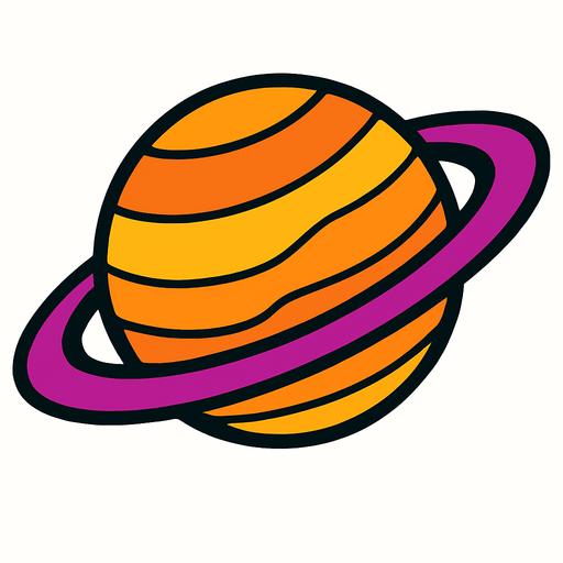 satürn.
In-Game asset.  2d.  High contrast.  No shadows