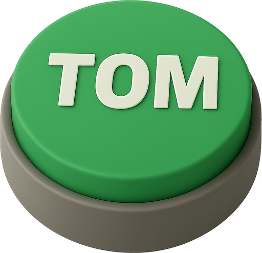 birebir aynısı sadece SNARE yerine TOM yazsın ve butonunun rengi yeşil olsun. ve yazı paralel bir şekilde düz hizada olsun  Transparent background. Blank background.