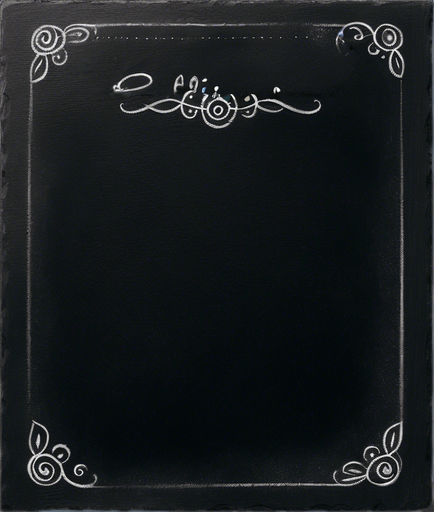Small Title "ELIXIR" handwritten in chalk. aligned top