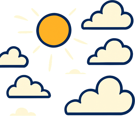 Cielo despejado y soleado.
In-Game asset.  2d.  High contrast.  No shadows