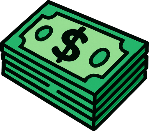 do it a try money.
In-Game asset.  2d.  High contrast.  No shadows