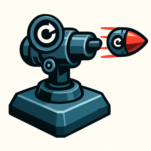 Homing bullet turret.
In-Game asset.  2d.  High contrast.  No shadows
