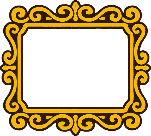 etrafı sarı işleme çerçeveli beyaz.
In-Game asset.  2d.  High contrast.  No shadows