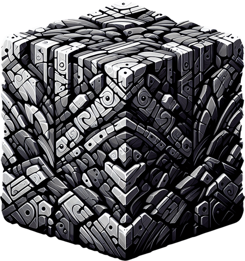 rock pattern.
Single Game Texture.  In-Game asset.  2d.  Blank background.  High contrast.  No shadows