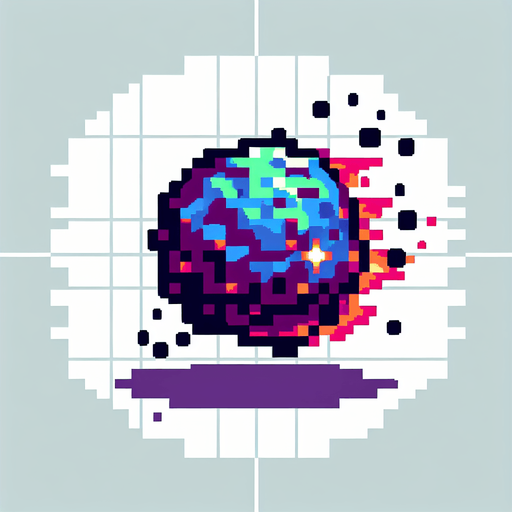 pixel astroid.
Single Game Texture.  In-Game asset.  2d.  Blank background.  High contrast.  No shadows