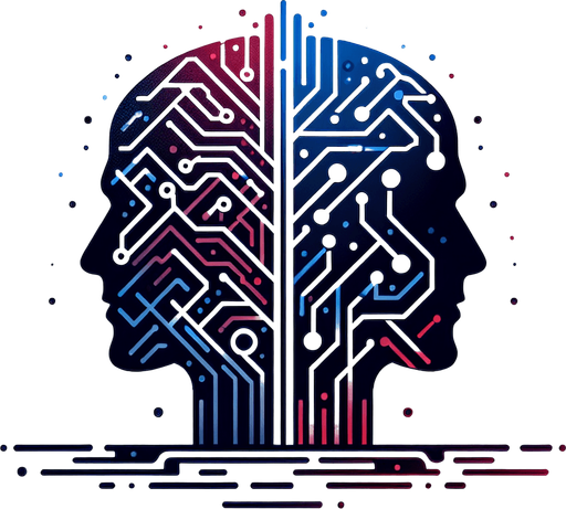 Two stylized head silhouettes (one representing the hero, one the enemy) connected by arcing lines of digital energy or circuit patterns. Color could be a mix of blue (control) and maybe red/purple (target)..
Single Game Texture.  In-Game asset.  2d.  Blank background.  High contrast.  No shadows