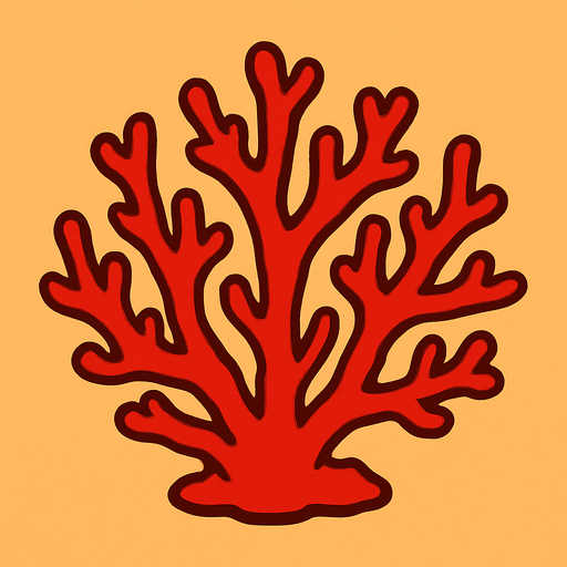 Coral rouge.
In-Game asset.  2d.  High contrast.  No shadows