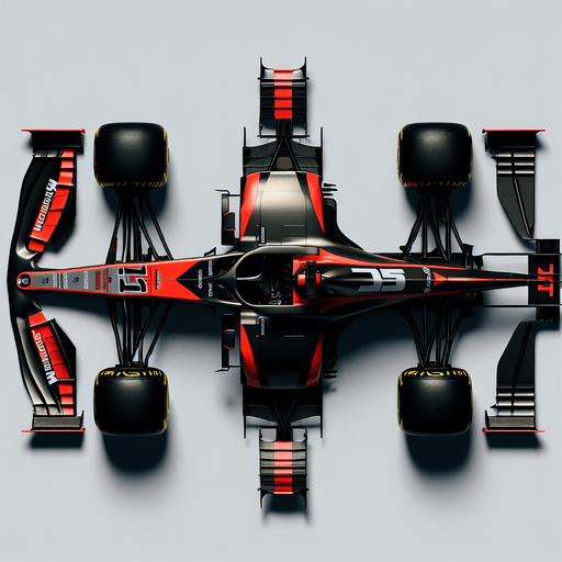 Alonso F1 Renaiult race car. Top View..
Single Game Texture. In-Game asset. 2d. Blank background. High contrast. No shadows.