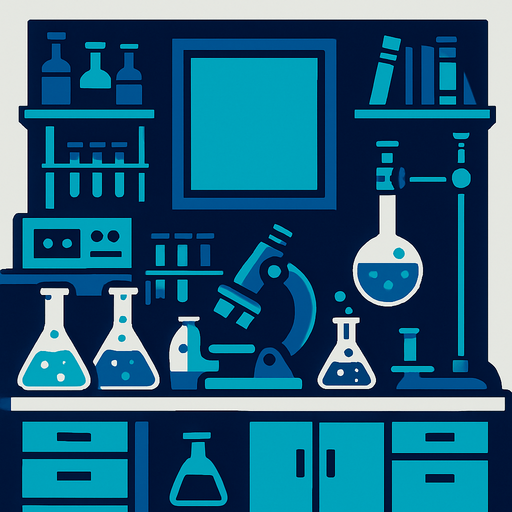 Laboratuvar.
In-Game asset.  2d.  High contrast.  No shadows