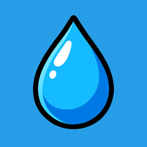 water drop.
In-Game asset.  2d.  High contrast.  No shadows