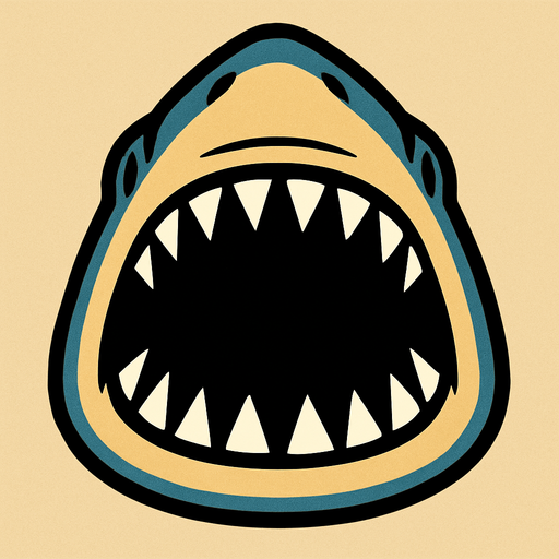 shark teeth.
In-Game asset.  2d.  High contrast.  No shadows