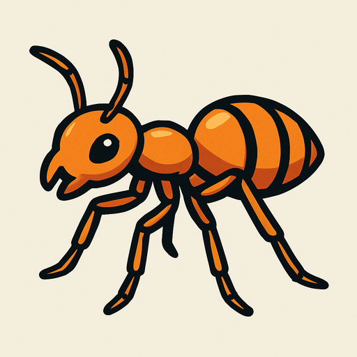 hormiga.
In-Game asset.  2d.  High contrast.  No shadows