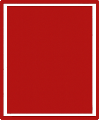 a red panel with white outerline