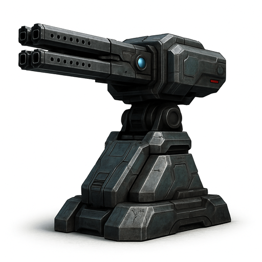 Uzay Savunma Kulesi - Yazısız - Gerçekçi.
In-Game asset.  High contrast.  No shadows